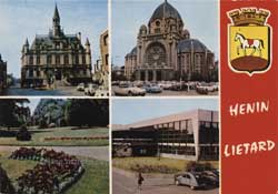 Henin lietard beaumont carte postale multivues mairie eglise saint-martin parc public piscine