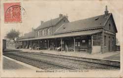 hénin liétard beaumont la gare les quais vue intérieure 1906 carte postale animée cp cpa