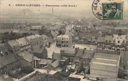 henin lietard beaumont vue panoramique panorama place de la republique rue de abbaye la poste 1909 008