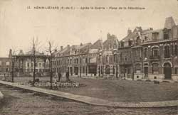 henin lietard beaumont place de la republique kiosque apres la guerre 14-18 1914-1918