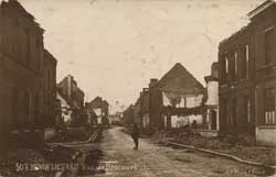 henin lietard beaumont rue de droucourt guerre 1914-1918 14-18 ruines carte postale animee cp cpa