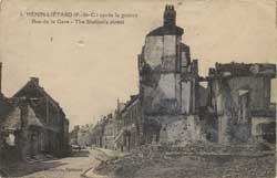 henin lietard rue de la gare nach courrieres vers aprs la guerre 14-18 1914-1918