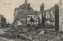 henin lietard beaumont carvin rue inconnue guerre ruines 1914-1918 14-18 soldats allemands