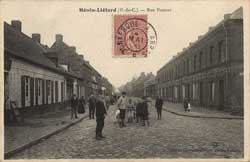 henin lietard beaumont rue pasteur enfants 1910 carte postale animee cp cpa 