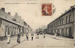 henin lietard beaumont rue pasteur 27 aout 1911 cp cpa